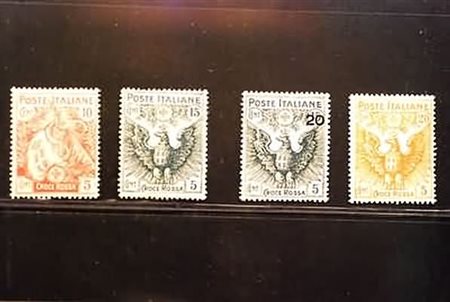REGNO D'ITALIA - 1915-16, Croce Rossa, 4 valori cpl. (102/105)...