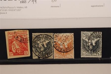 REGNO D'ITALIA - 1915-16, Croce Rossa, 4 valori cpl. (102/05).(USATO)