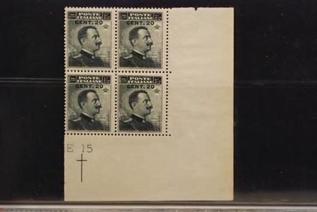 REGNO D'ITALIA - 1916, Michetti soprastampato, 20 c. su 15 c. grigio (106)...