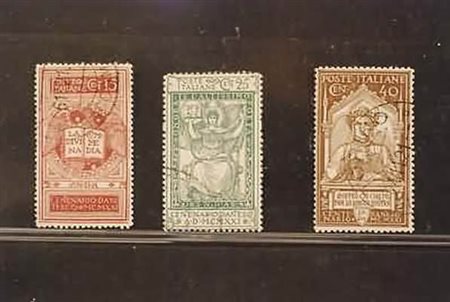 REGNO D'ITALIA - 1921, Dante Alighieri, 3 valori cpl. (116/18).(USATO)