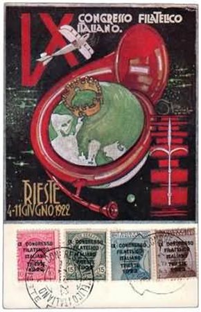 REGNO D'ITALIA - 1922, Congresso Filatelico 4 valori cpl. (123/26) su...