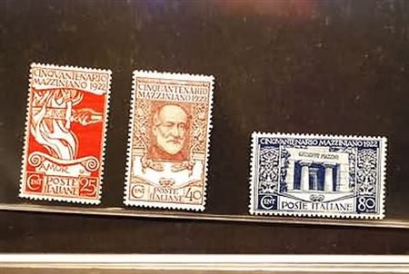 REGNO D'ITALIA - 1922, Mazzini, 3 valori cpl. (128/30).(GOMMA INTEGRA)