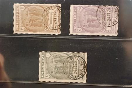 REGNO D'ITALIA - 1923, Camicie nere 3 valori cpl. (147/49).(USATO)