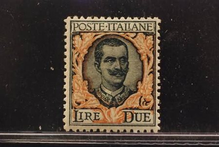 REGNO D'ITALIA - 1923, Floreale, 2 lire (150) ben centrato.(GOMMA INTEGRA)