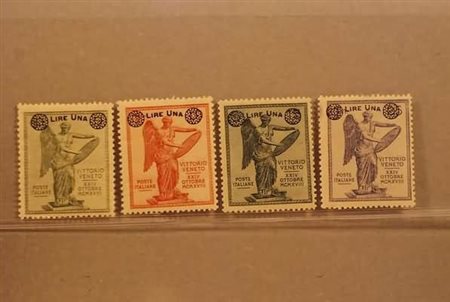 REGNO D'ITALIA - 1924, Vittoria soprastampati, 4 valori cpl. (158/61) di...