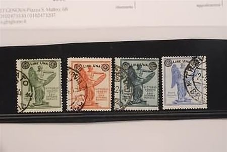REGNO D'ITALIA - 1924, Vittoria soprastampati, 4 valori cpl. (158/61)....