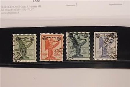 REGNO D'ITALIA - 1924, Vittoria soprastampati, 4 valori cpl. (158/61)....