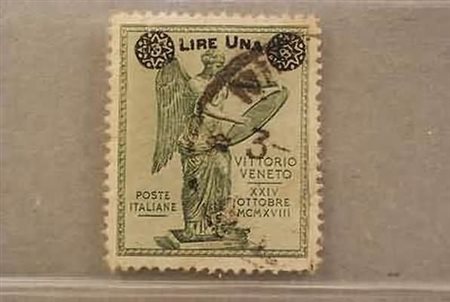REGNO D'ITALIA - 1924, Vittoria soprastampata 1 lira su 5 c. (158). Da...