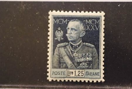 REGNO D'ITALIA - 1926, Giubileo 1,25 lire azzurro dent. 11 (191) ben...