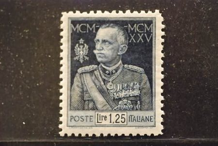 REGNO D'ITALIA - 1926, Giubileo 1,25 lire azzurro dent. 11 (191) ben...