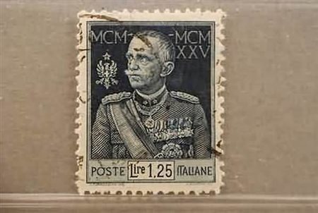 REGNO D'ITALIA - 1925-26, Giubileo del Re 1,25 lire dent. 11 (191).(USATO)