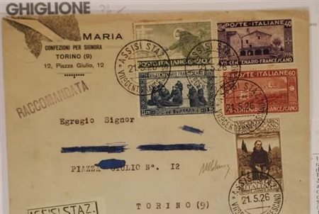 REGNO D'ITALIA - 1926, Lettera raccomandata da Assisi per Torino il 21/5/26...