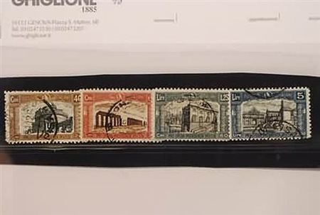 REGNO D'ITALIA - 1926, Milizia I 4 valori cpl. (206/09). Annulli da...