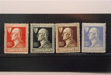 REGNO D'ITALIA - 1927, Volta, 4 valori cpl. (210/13) ben centrati.(GOMMA...
