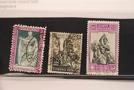REGNO D'ITALIA - 1928, Emanuele Filiberto, 3 valori (229, 237, 238). Annulli...