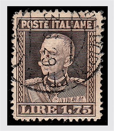 REGNO D'ITALIA - 1929, Effigie di Vittorio Emanuele III, 1,75 lire bruno...