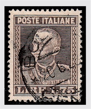 REGNO D'ITALIA - 1929, 1,75 lire bruno dentellato 13 3/4 (242) ben centrato....