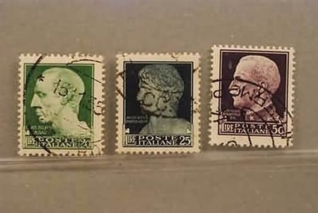 REGNO D'ITALIA - 1929, Imperiale, i 3 alti valori (259/61).(USATO)