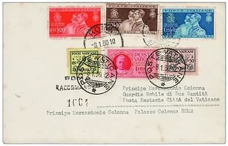 REGNO D'ITALIA - 1930, Nozze, 3 valori cpl. (269/71) in affrancatura mista...