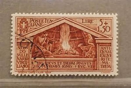 REGNO D'ITALIA - 1930, Virgilio 5+1,50 lire (289) annullo non originale.(USATO)
