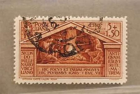 REGNO D'ITALIA - 1930, Virgilio 5+1,50 lire (289) annullo non originale.(USATO)