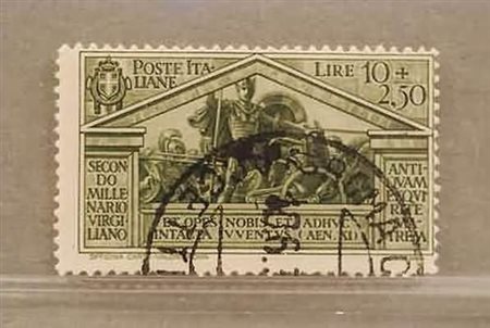 REGNO D'ITALIA - 1930, Virgili 10+2,50 lire (290) annullo non originale.(USATO)