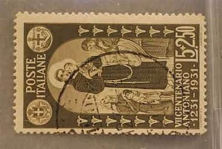 REGNO D'ITALIA - 1931, S.Antonio, 5 + 2,50 lire (298).(USATO)