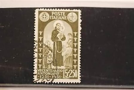 REGNO D'ITALIA - 1931, S.Antonio, 5 + 2,50 lire (298) annullo da...