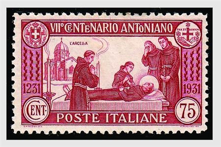 REGNO D'ITALIA - 1931, S. Antonio, 75 c. dentellato 12 (299), ben...