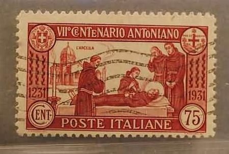 REGNO D'ITALIA - 1931, S. Antonio, 75 c. dent.12 (299).(USATO)