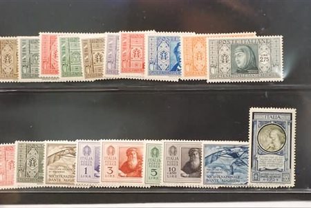 REGNO D'ITALIA - 1932, Dante Alighieri, 19 valori cpl. (303/14+A.) +...