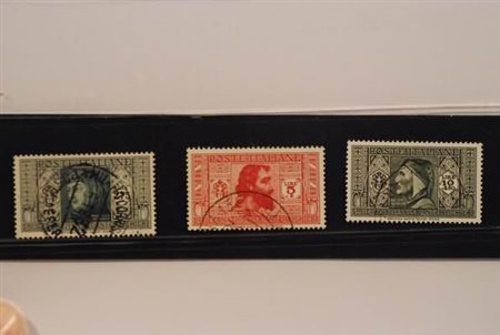 REGNO D'ITALIA - 1932, Dante Alighieri, 3 alti valori (312/14) annulli da...