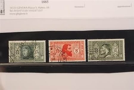 REGNO D'ITALIA - 1932, Dante Alighieri, 3 alti valori (312/14). Annulli da...