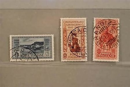 REGNO D'ITALIA - 1932, Garibaldi, i 3 alti valori (322/24). (Colla).(USATO)