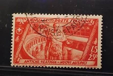 REGNO D'ITALIA - 1932, Decennale 5 + 2,50 lire (340) annullo da...