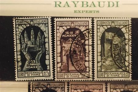 REGNO D'ITALIA - 1934, Decennale Annessione Fiume, i 3 alti valori (354, 355,...