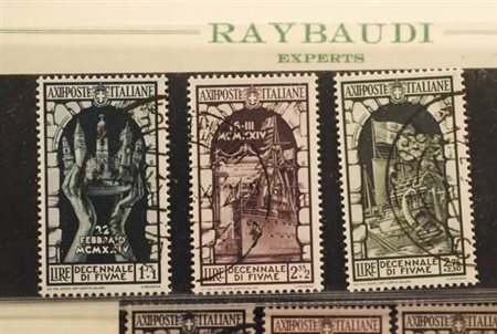 REGNO D'ITALIA - 1934, Decennale Annessione Fiume, i 3 alti valori (354, 355,...