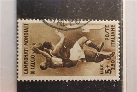 REGNO D'ITALIA - 1934, Calcio 5 +2,50 lire (361), annullo non originale.(USATO)