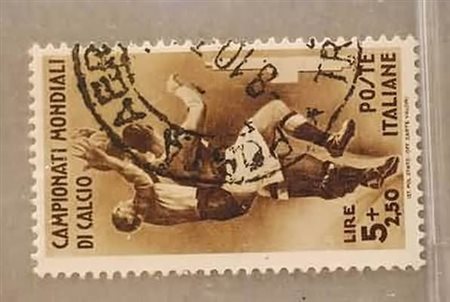 REGNO D'ITALIA - 1934, Calcio 5+2,50 lire (361) annullo non originale.(USATO)