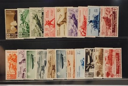 REGNO D'ITALIA - 1934, Medaglie al valore, 20 valori cpl. (366/76+A74/82) ben...