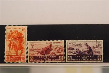 REGNO D'ITALIA - 1934, Medaglie, i 3 alti valori (374/76). (Sottoriva....