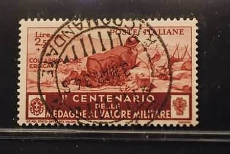 REGNO D'ITALIA - 1932, Medaglie 2,55+2 lire (375). (Colla).(USATO)