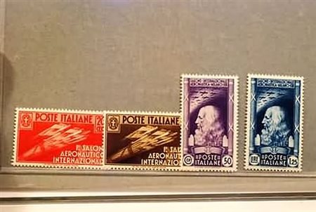 REGNO D'ITALIA - 1935, Salone Aeronautico, 4 valori cpl. (384/87)...