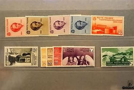 REGNO D'ITALIA - 1935, Bellini, 11 valori cpl. (388/93+A.90/94) ben...