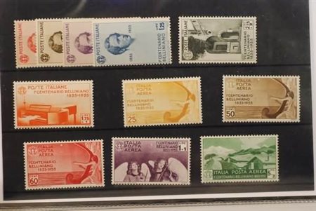 REGNO D'ITALIA - 1935, Bellini, 11 valori cpl. (388/93+A.).(GOMMA INTEGRA)