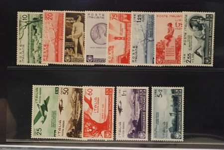 REGNO D'ITALIA - 1936, Orazio, 13 valori cpl. (398/405+A95/99) molto ben...