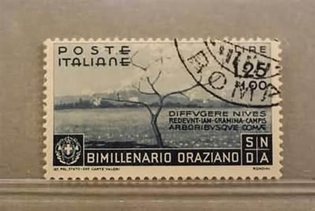 REGNO D'ITALIA - 1936, Orazio 1,25+1 lira (403) annullo non originale.(USATO)