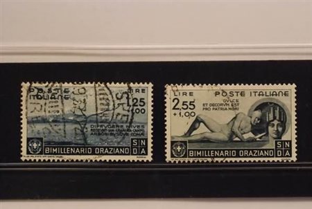 REGNO D'ITALIA - 1936, Orazio, 2 alti valori (403, 405), annulli da...