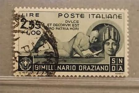 REGNO D'ITALIA - 1936, Orazio 2,55+1 lira (405) annullo non originale.(USATO)