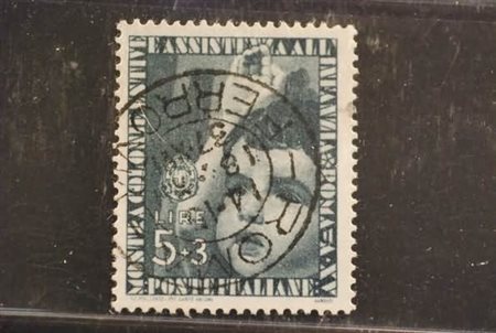 REGNO D'ITALIA - 1937, Colonie estive, 5 + 3 lire (415), annullo da...